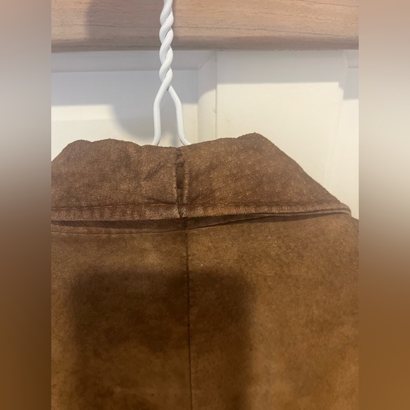 Leather Suède baggy coat vintage - Picture 2 of 3